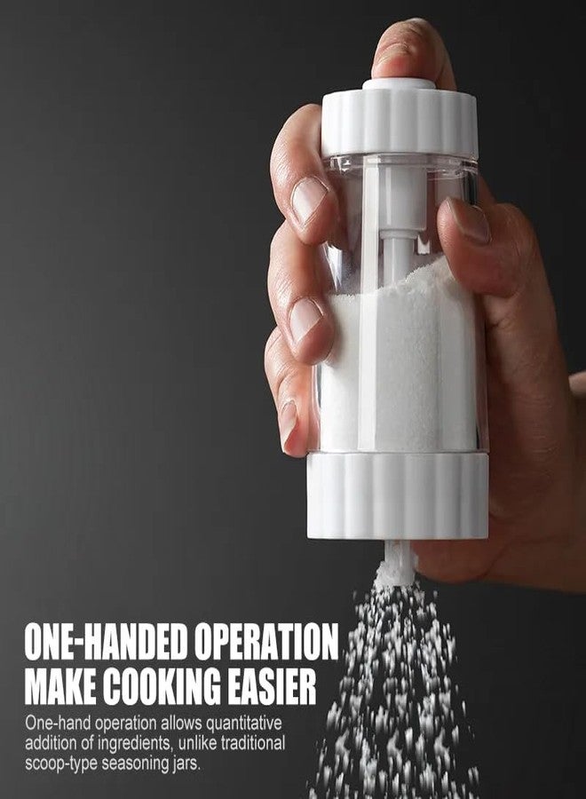 MEZON طقم رشاشات ملح وفلفل شفافة من ميزون - موزع توابل قابل للتعديل يعمل بالضغط، زجاجة تخزين للسكر والملح، حاوية توابل للمطبخ، صب سهل التحكم - Image 4